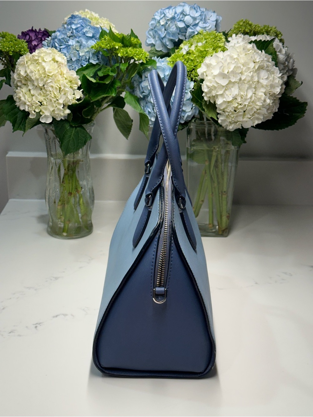 kate spade Light Blue Medium Dome Reiley Bag + KS Dust Bag - Picture 3 of 15